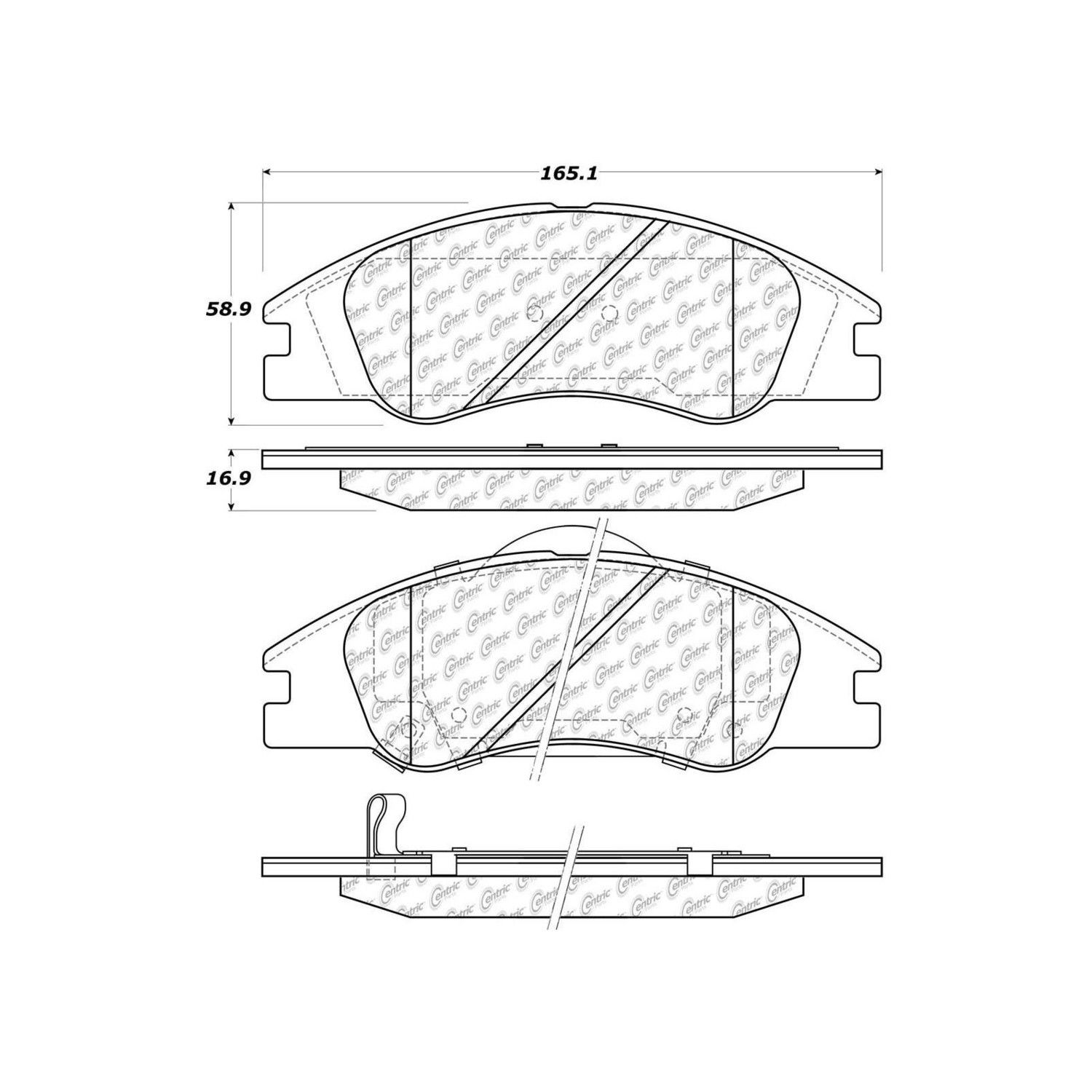 2009, 2008, 2007, 2006, 2005, 2004 Kia Spectra Disc Brake Pad Set