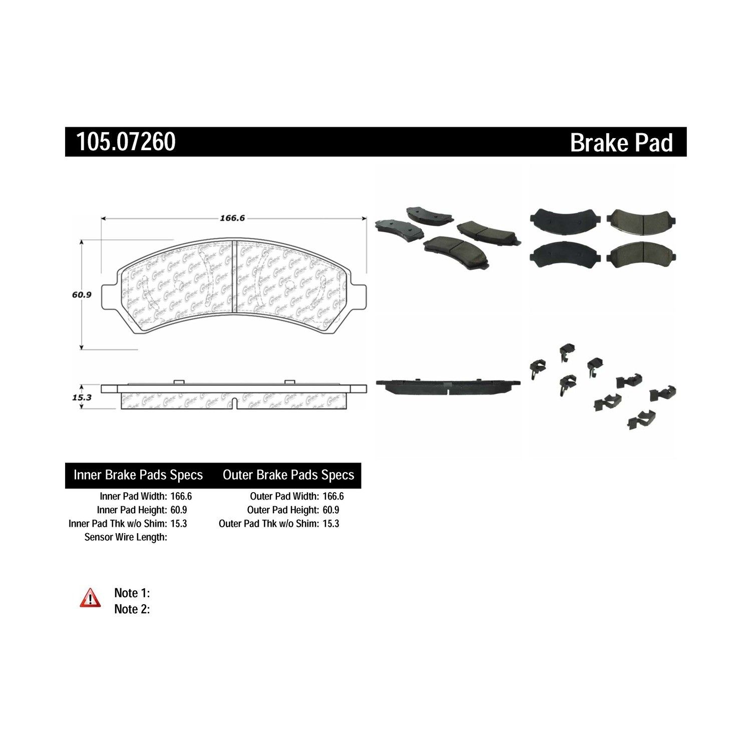 2005, 2004, 2003, 2002, 2001, 2000, 1999, 1998, 1997 GMC Jimmy Disc Brake Pad Set