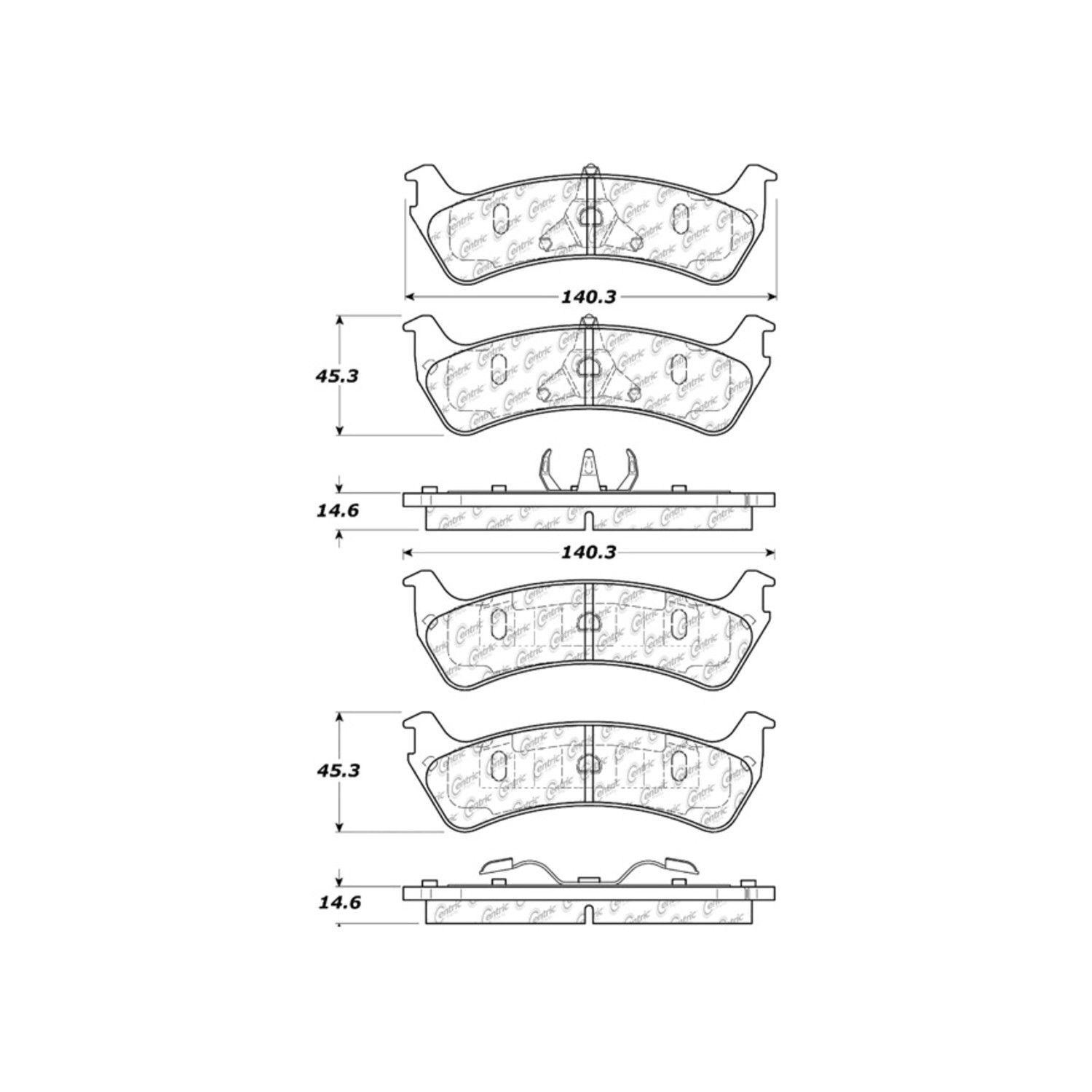 2001, 2000, 1999, 1998, 1997, 1996, 1995 Ford Explorer Disc Brake Pad Set