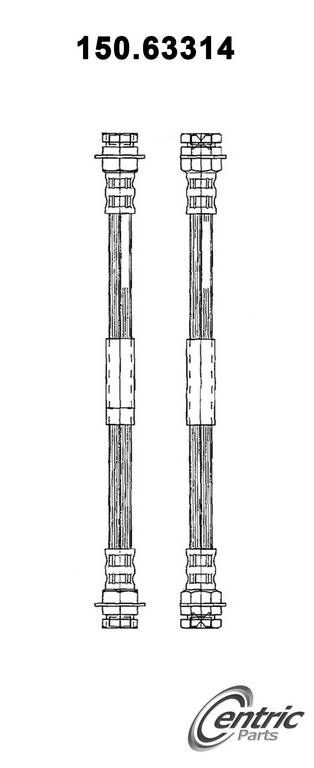 1994, 1993, 1992, 1991, 1990 Dodge Shadow Brake Hydraulic Hose