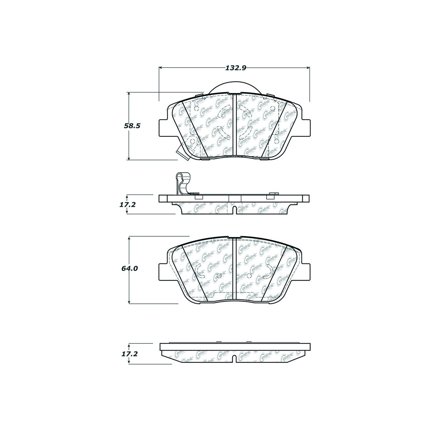 2016, 2015, 2014, 2013, 2012, 2011 Kia Optima Disc Brake Pad Set