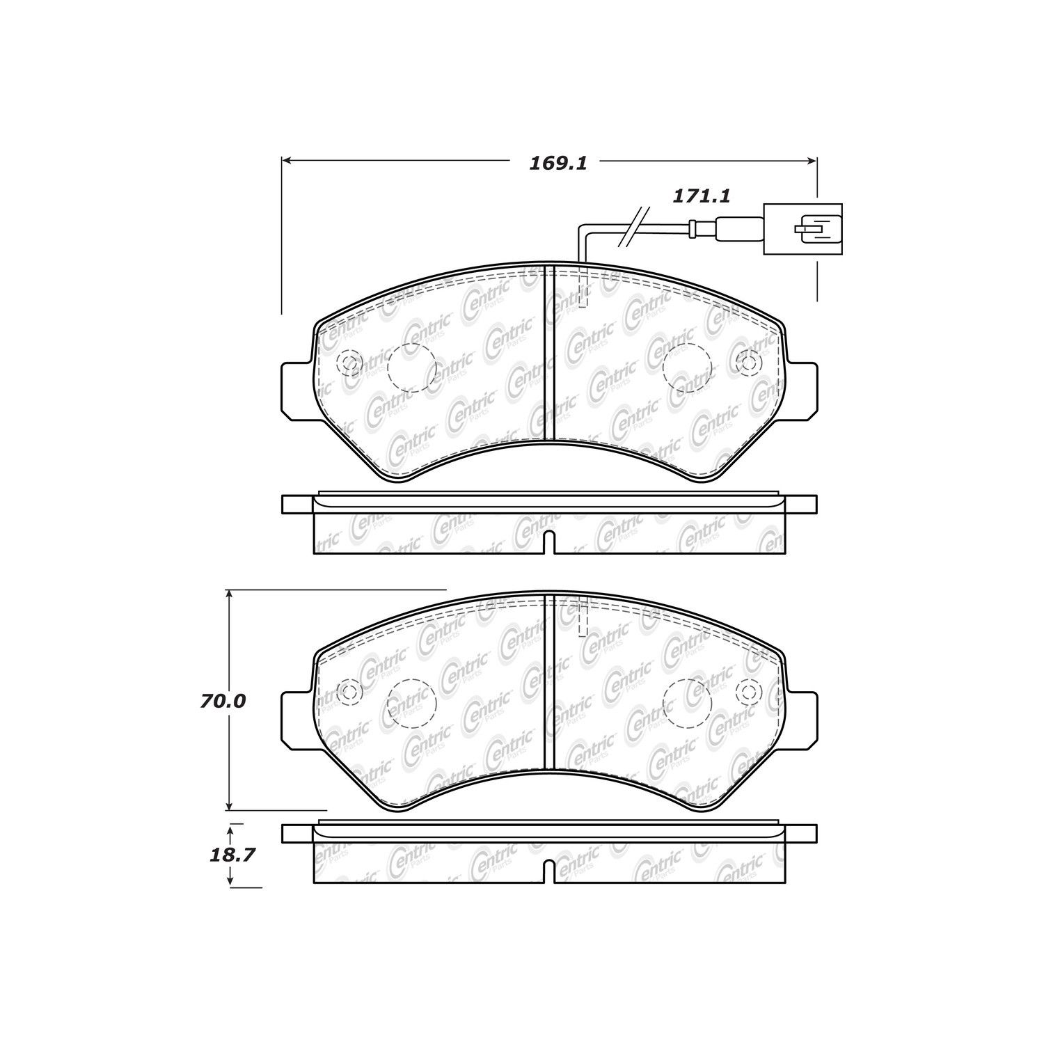 2024, 2023, 2022, 2021, 2020, 2019, 2018, 2017, 2016, 2015, 2014 Ram ProMaster 2500 1500 Disc Brake Pad Set