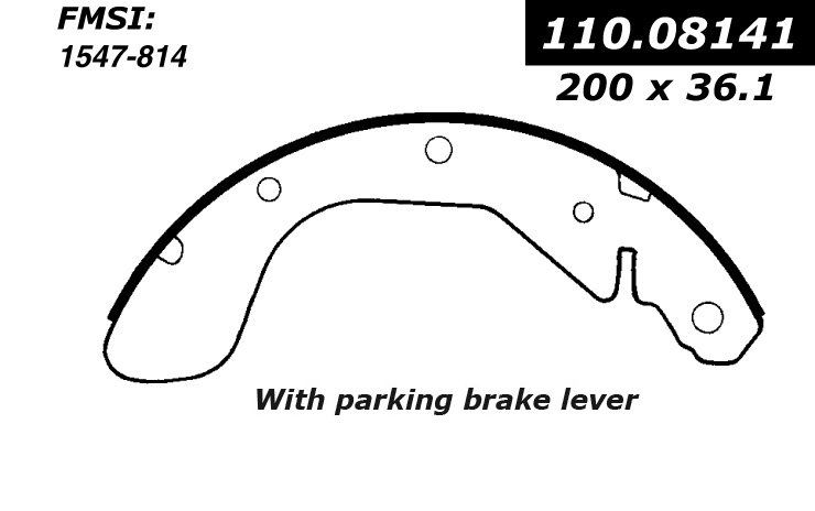 2008, 2007, 2006, 2005 Pontiac Wave Drum Brake Shoe