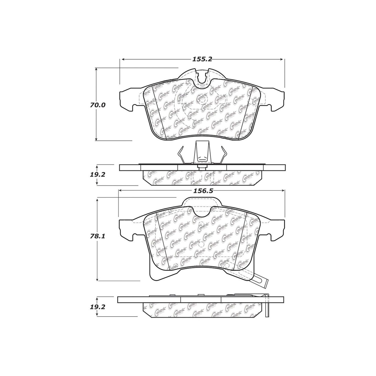 2009, 2008 Saturn Astra Disc Brake Pad Set