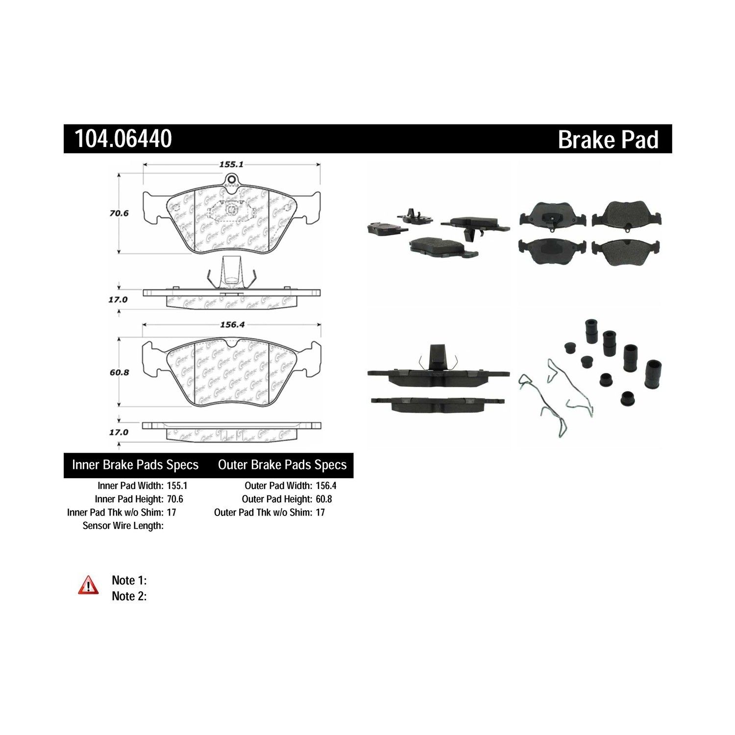 1996, 1995, 1994 Saab 900 Disc Brake Pad Set