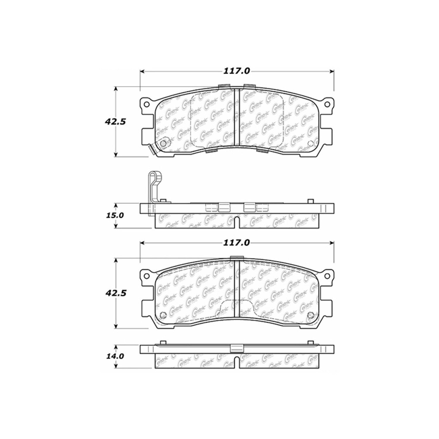1998, 1997, 1996, 1995, 1994, 1993 Mazda MPV Disc Brake Pad Set