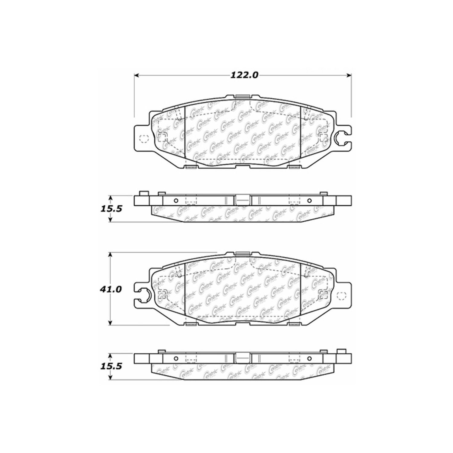 2000, 1999, 1998, 1997, 1996, 1995, 1994, 1993 Lexus LS400 Disc Brake Pad Set