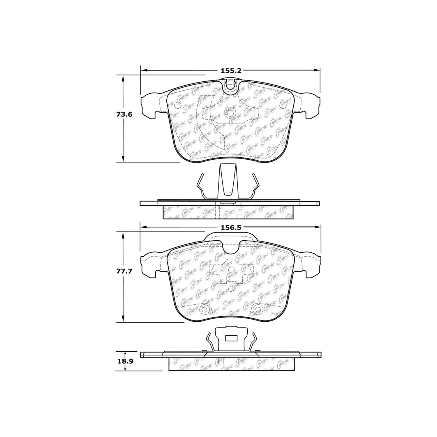2011, 2010, 2009, 2008, 2007, 2006 Saab 9-3 Disc Brake Pad Set