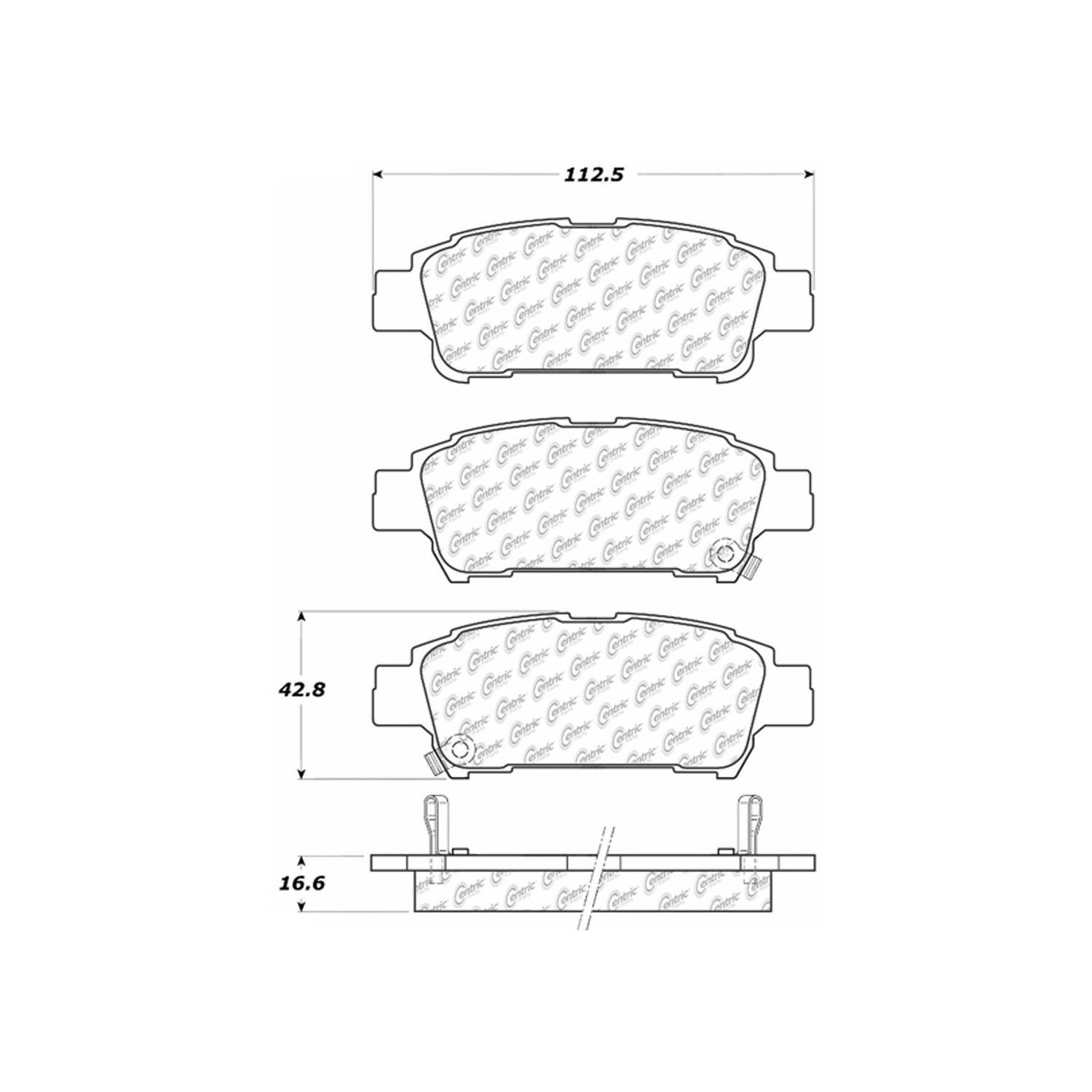 2010, 2009, 2008, 2007, 2006, 2005, 2004 Toyota Sienna Disc Brake Pad Set
