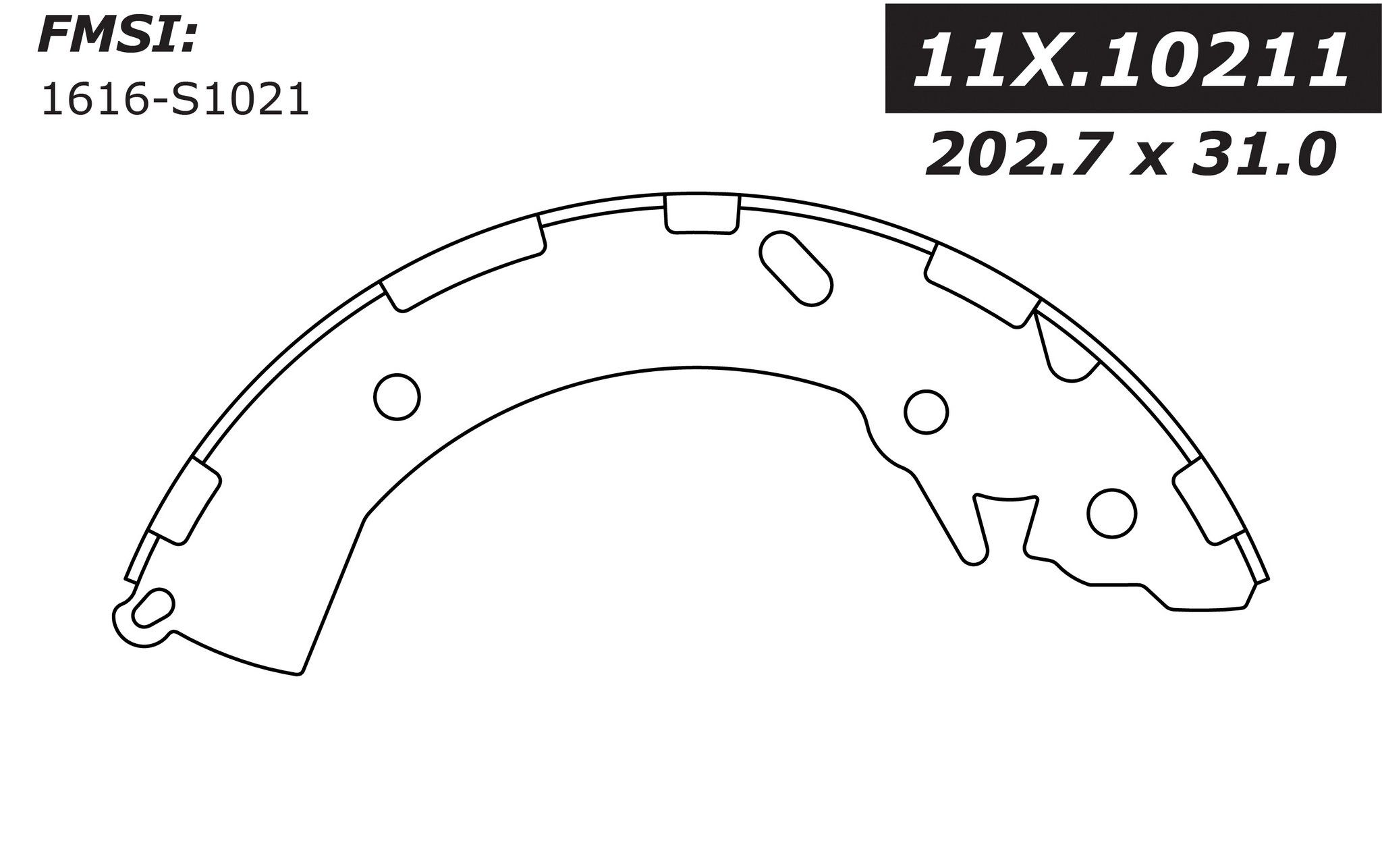 2015, 2014, 2013 Dodge Attitude Drum Brake Shoe