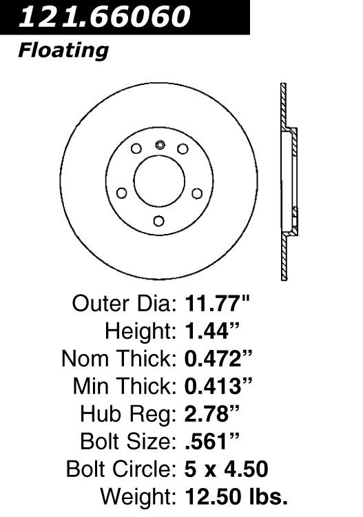2005 Saturn Relay Disc Brake Rotor