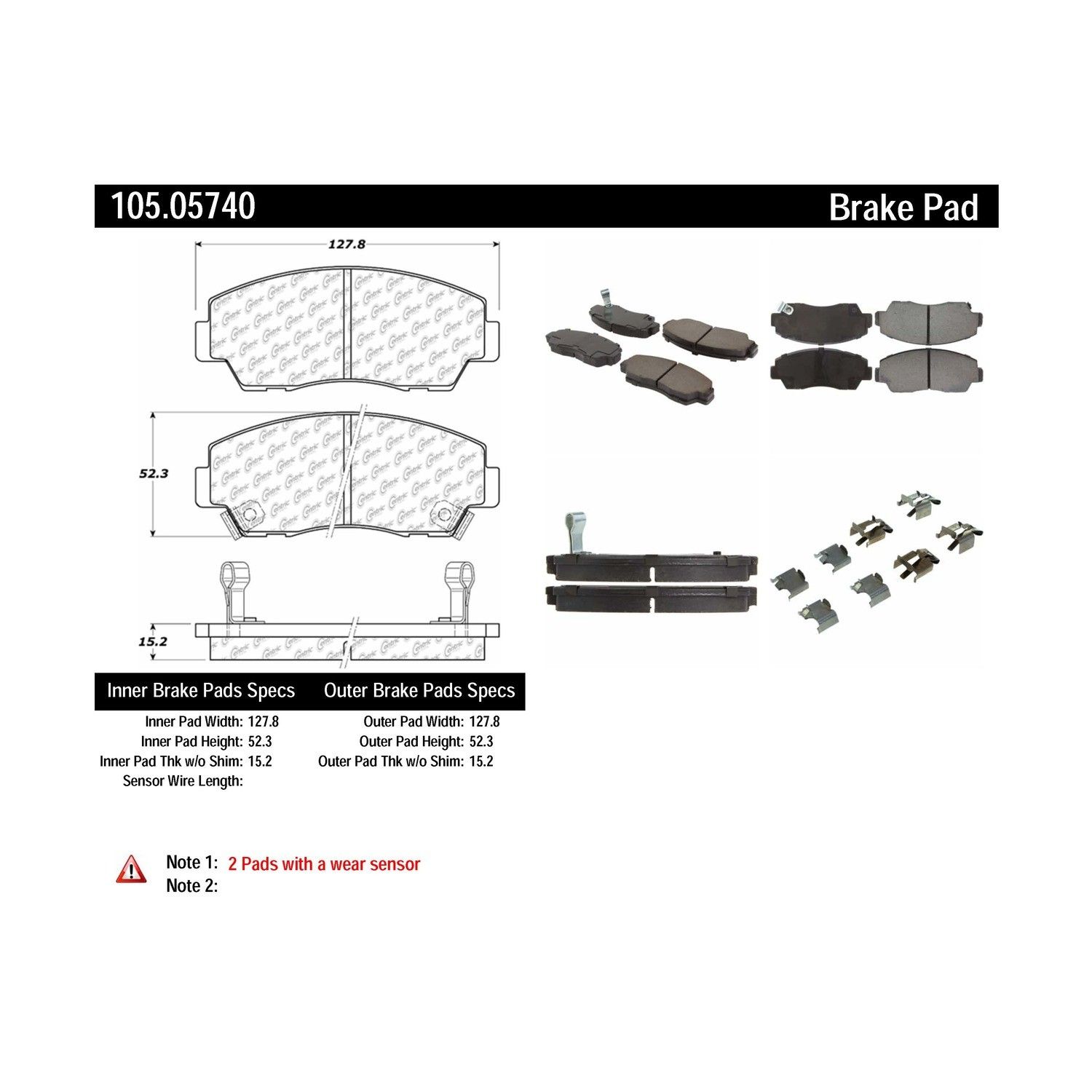 1987, 1986 Mazda B2000 Panel Disc Brake Pad Set