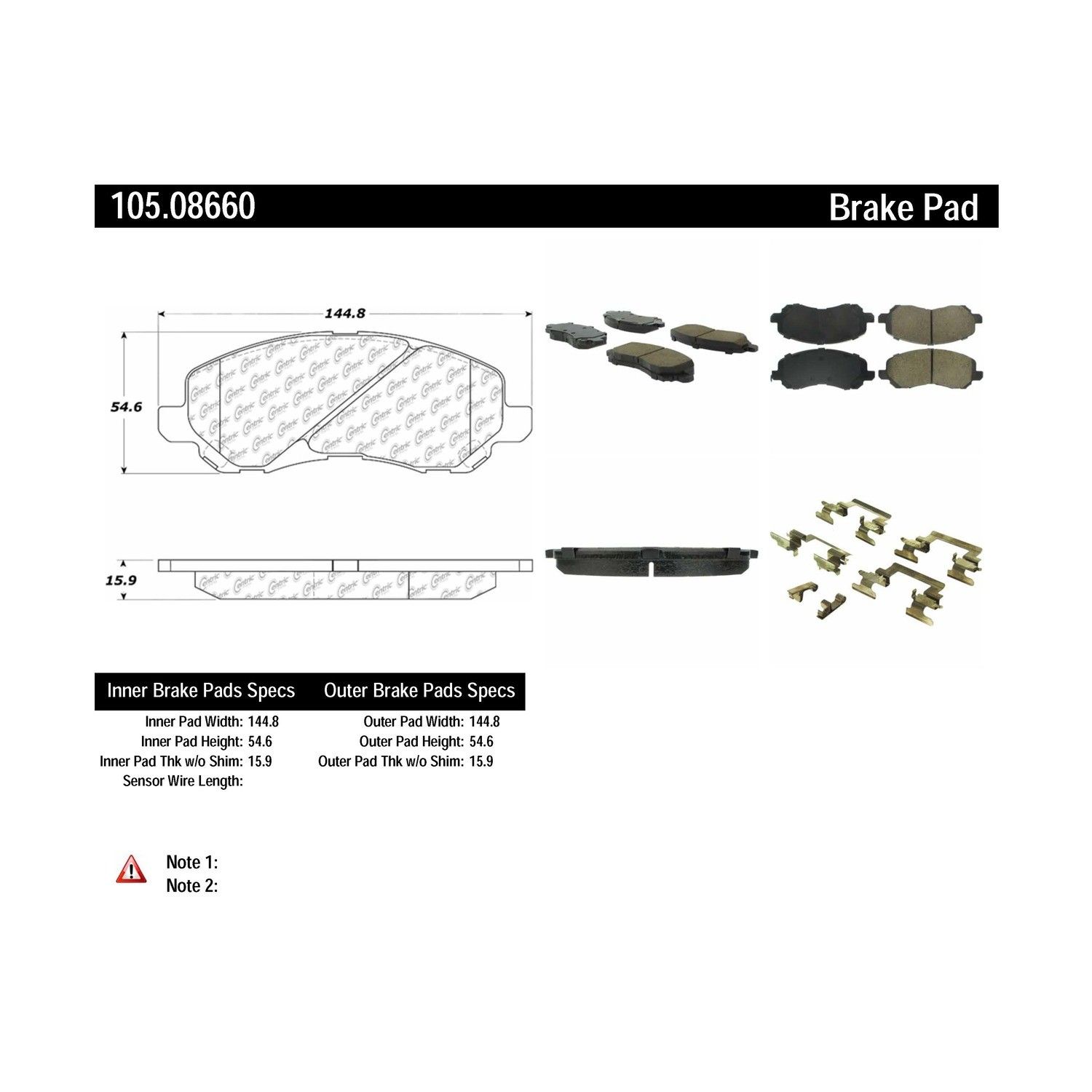 2017, 2016, 2015, 2014, 2013, 2012, 2011, 2010, 2009, 2008, 2007 Jeep Compass Disc Brake Pad Set