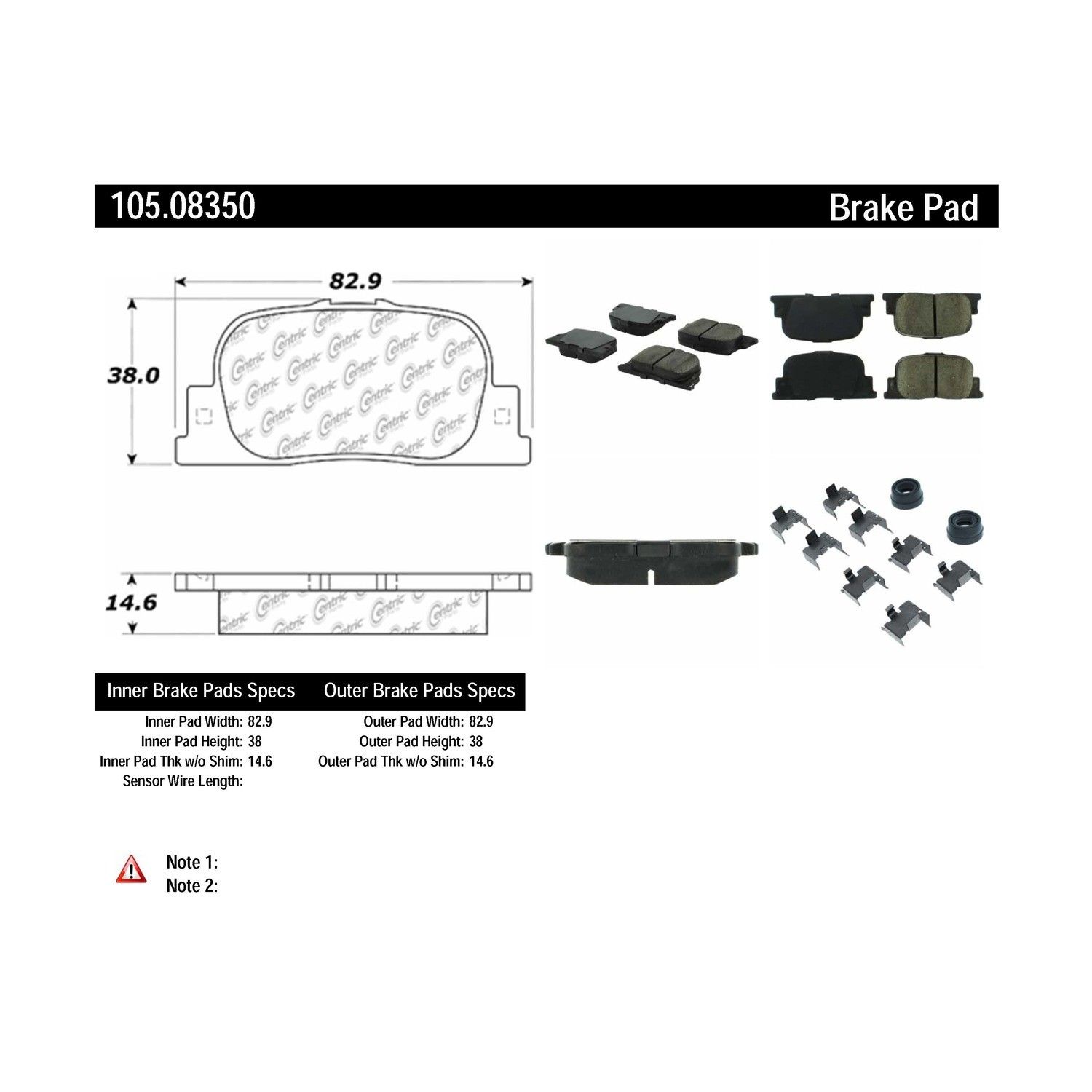2001, 2000 Lexus ES300 Disc Brake Pad Set