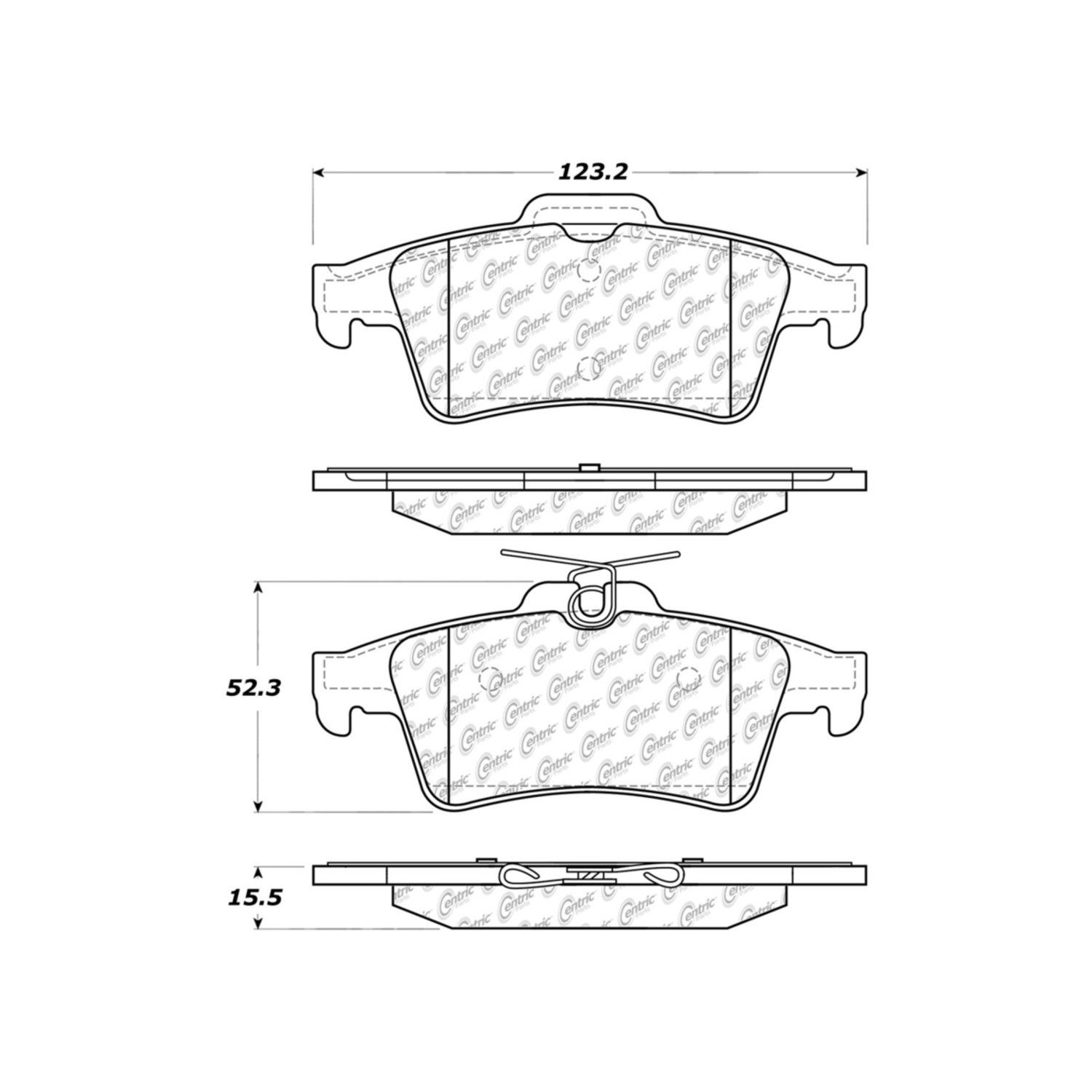 2013, 2012, 2011, 2010, 2009, 2008, 2007, 2006, 2005, 2004 Mazda 3 Disc Brake Pad Set