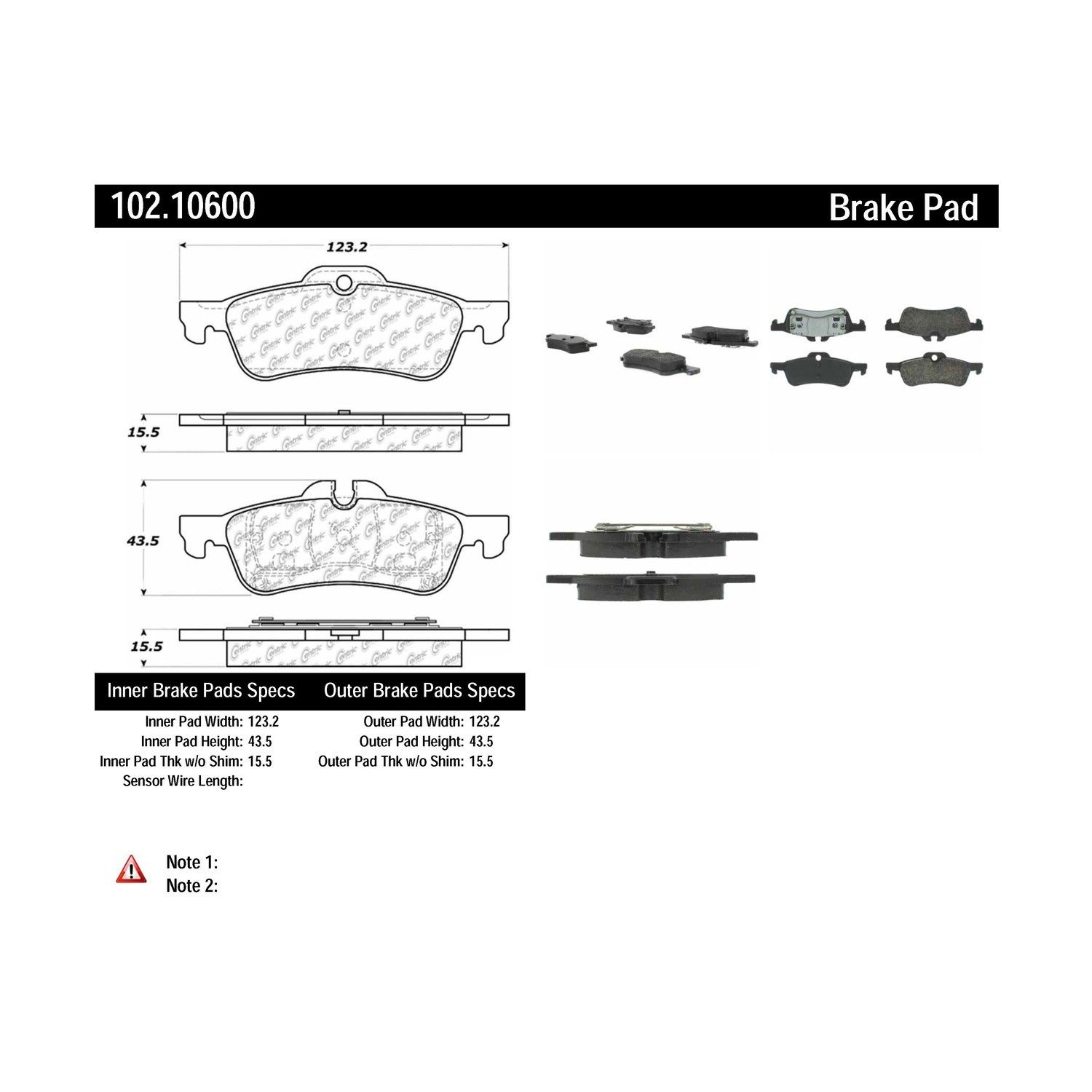 2008, 2007, 2006, 2005, 2004, 2003, 2002 Mini Cooper Disc Brake Pad Set