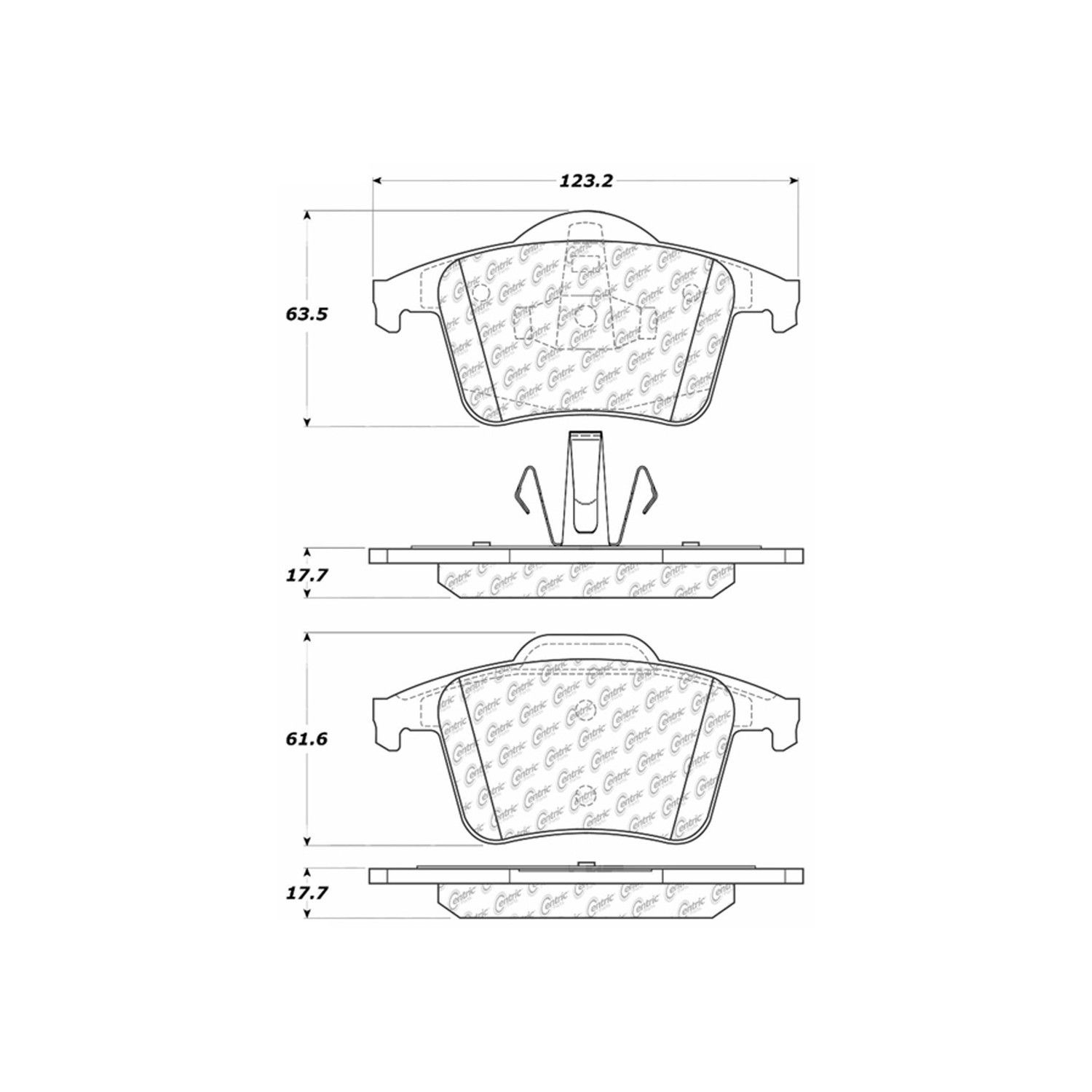 2014, 2013, 2012, 2011, 2010, 2009, 2008, 2007, 2006, 2005, 2004, 2003 Volvo XC90 Disc Brake Pad Set