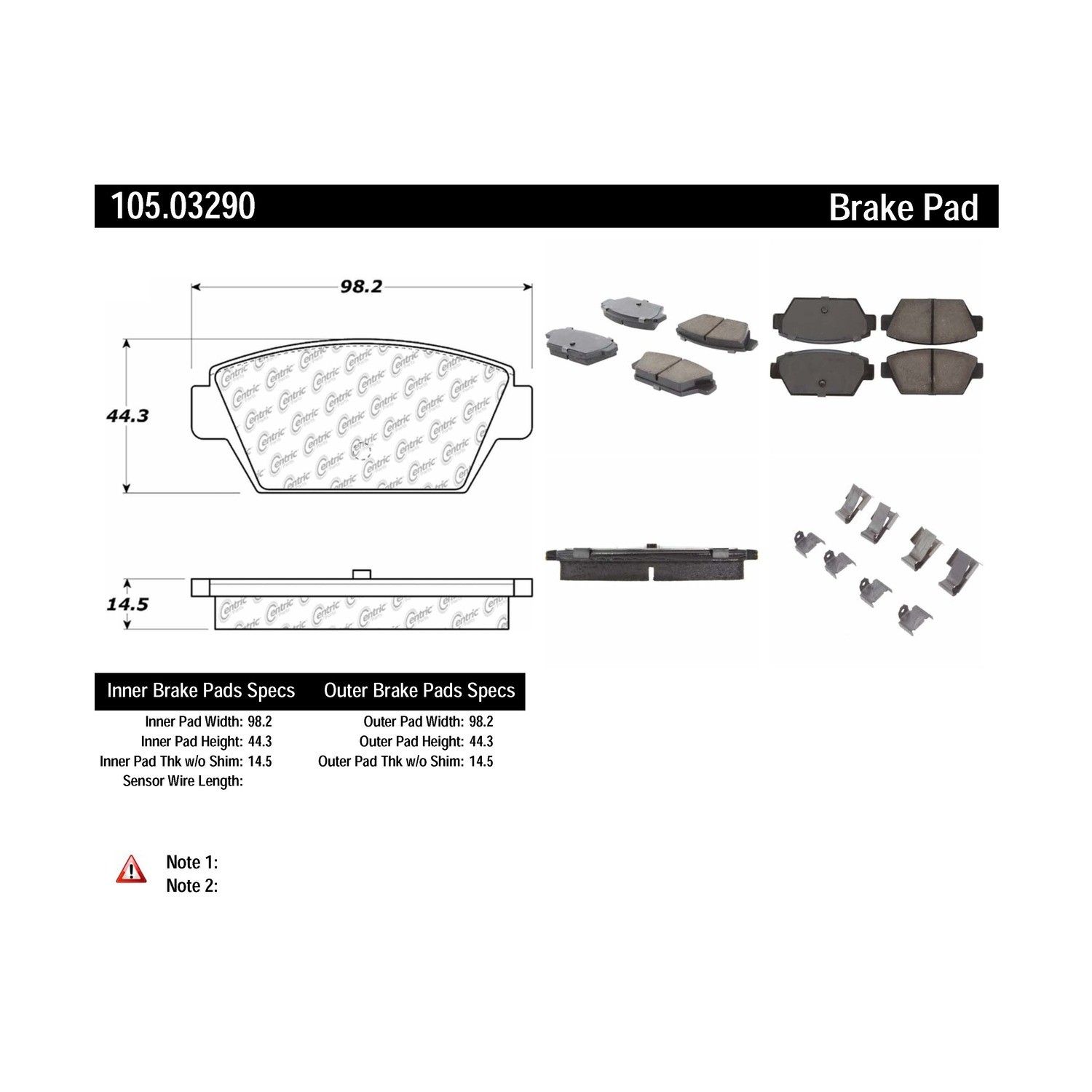 1990, 1989 Eagle Summit Disc Brake Pad Set