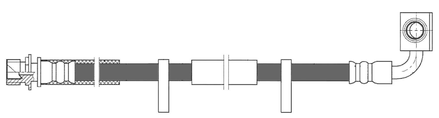 2011, 2010, 2009, 2008, 2007 Dodge Nitro Brake Hydraulic Hose