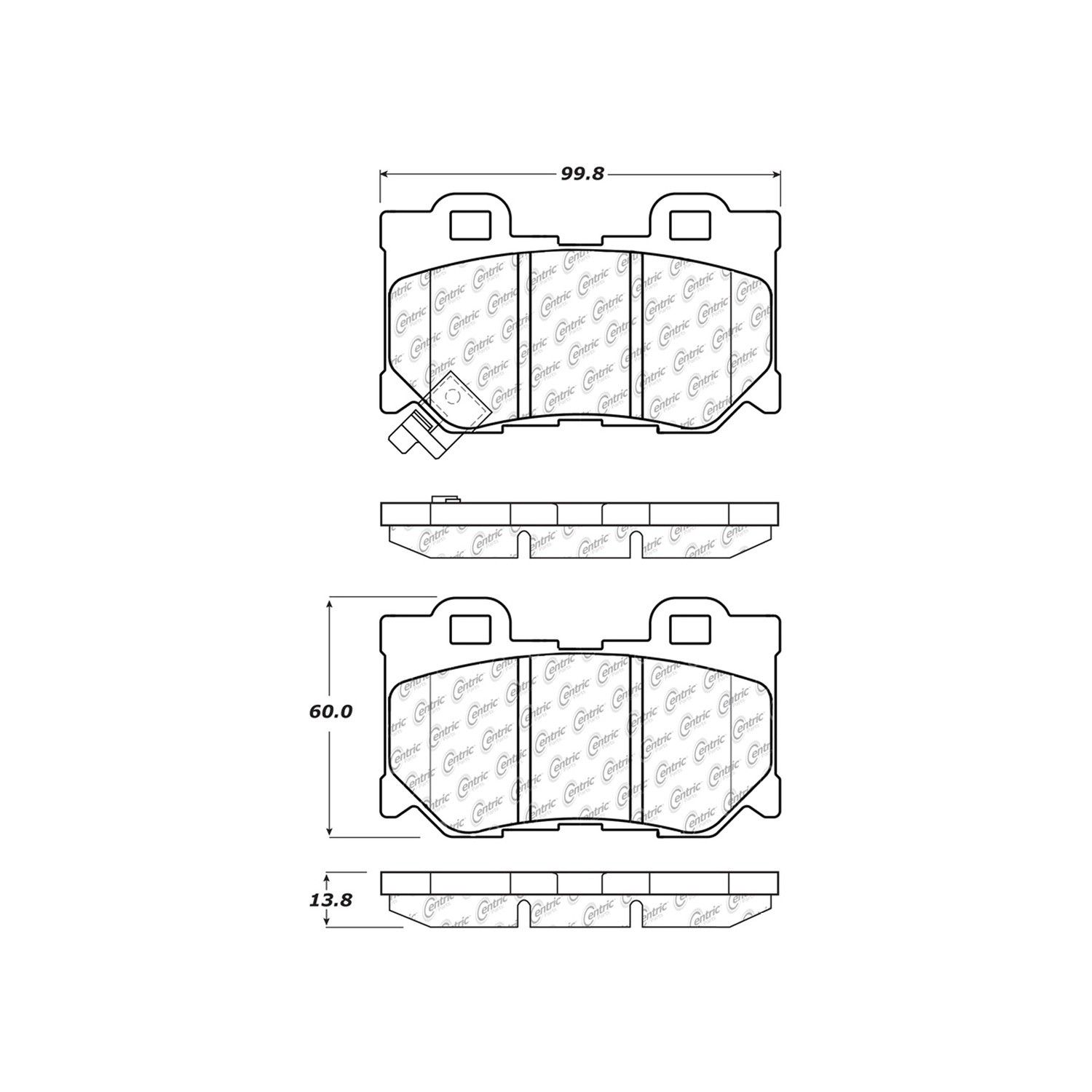 2013, 2012, 2011 INFINITI M37 Disc Brake Pad Set