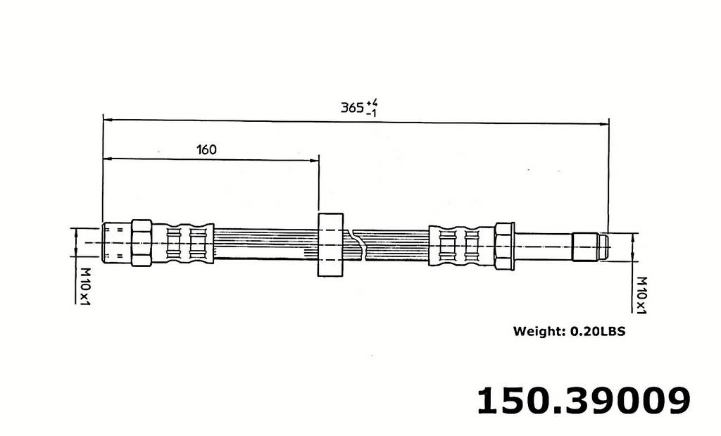 2004, 2003, 2002, 2001, 2000, 1999 Volvo S80 Brake Hydraulic Hose