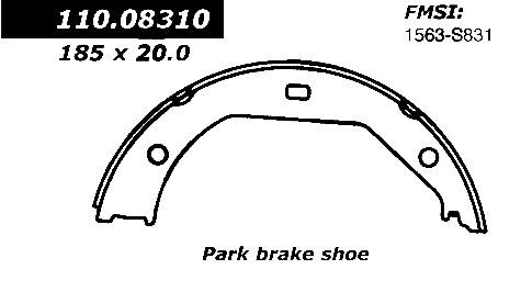 2000, 1999, 1998, 1997, 1996 BMW 528i Parking Brake Shoe