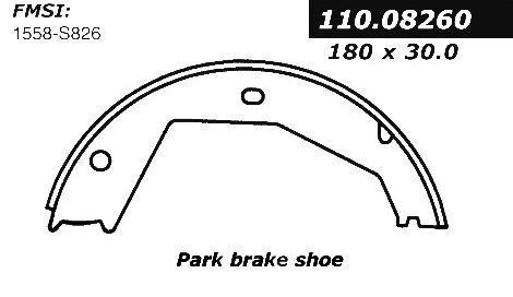 1996, 1995, 1994, 1993 Jaguar XJS Plas Parking Brake Shoe