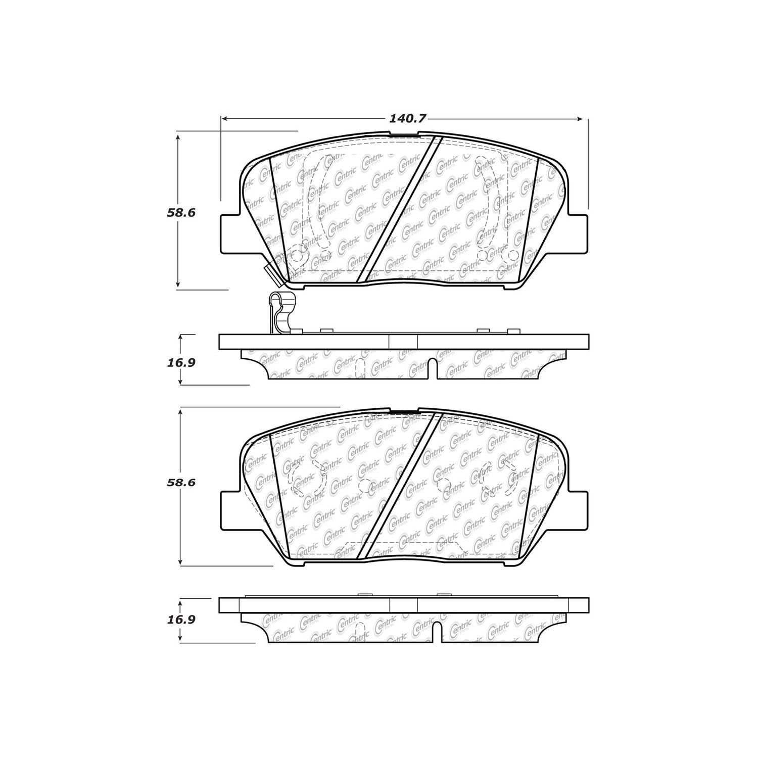 2015, 2014, 2013, 2012, 2011 Kia Optima Coupe Disc Brake Pad Set