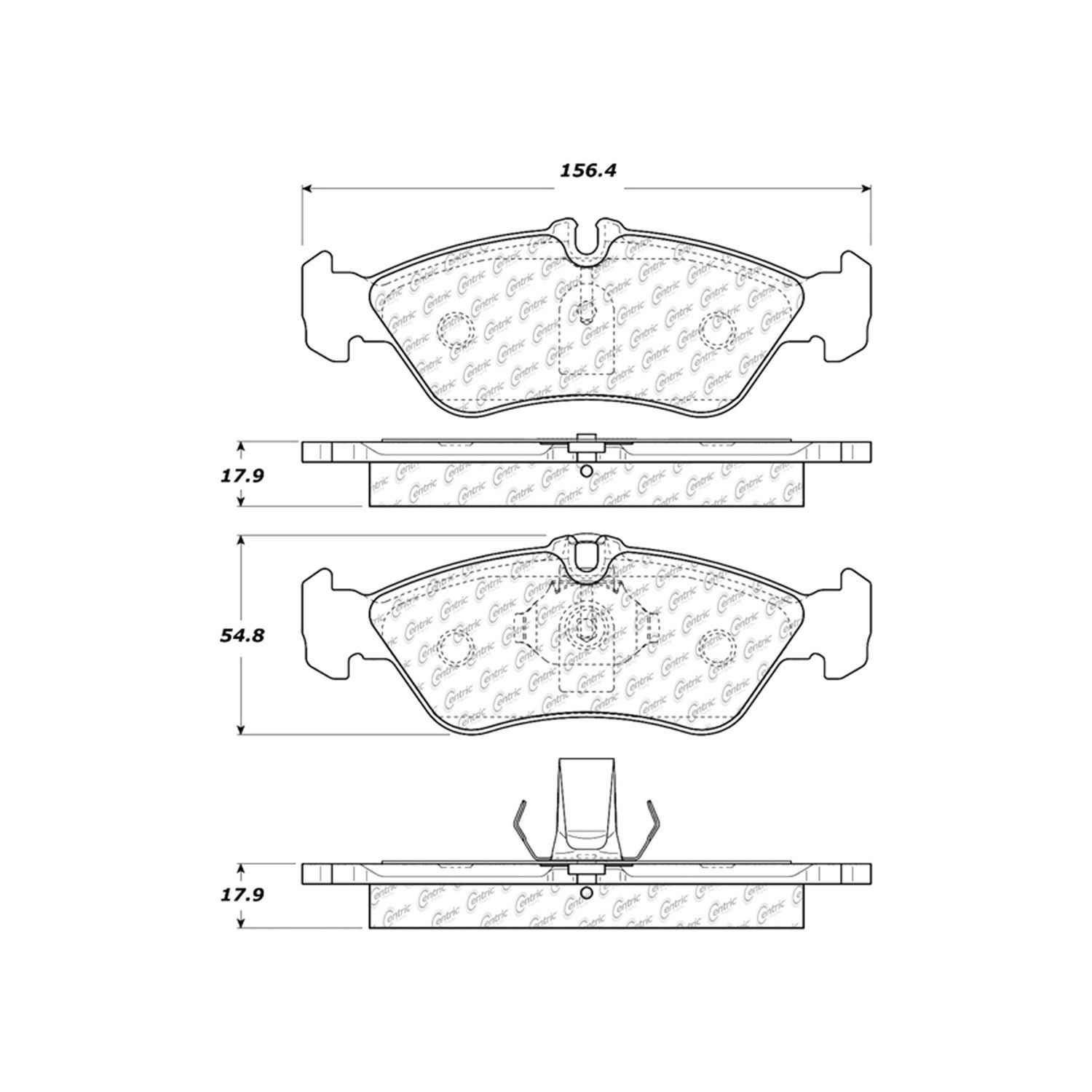 2006, 2005, 2004, 2003, 2002 Freightliner Sprinter 2500 2500 Disc Brake Pad Set