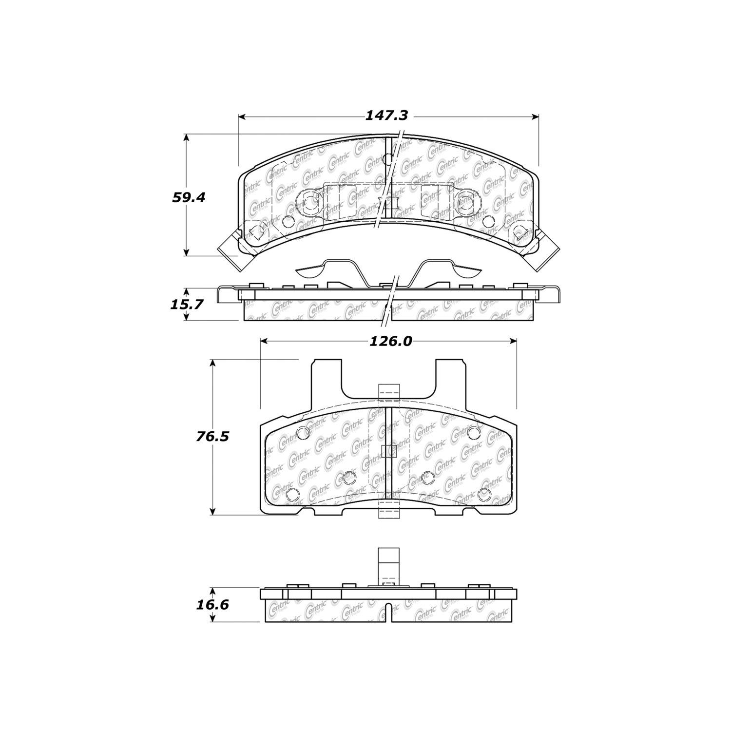 2002, 2001, 2000, 1999, 1998, 1997, 1996, 1995, 1994, 1993, 1992, 1991, 1990 Chevrolet Astro Disc Brake Pad Set