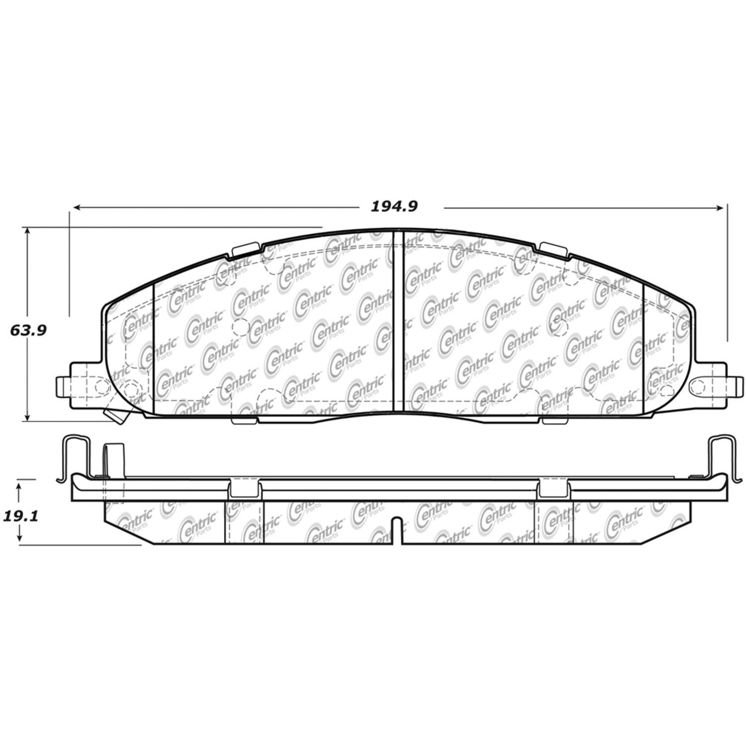 2018, 2017, 2016, 2015, 2014, 2013, 2012, 2011 Ram 3500 2500 Disc Brake Pad Set