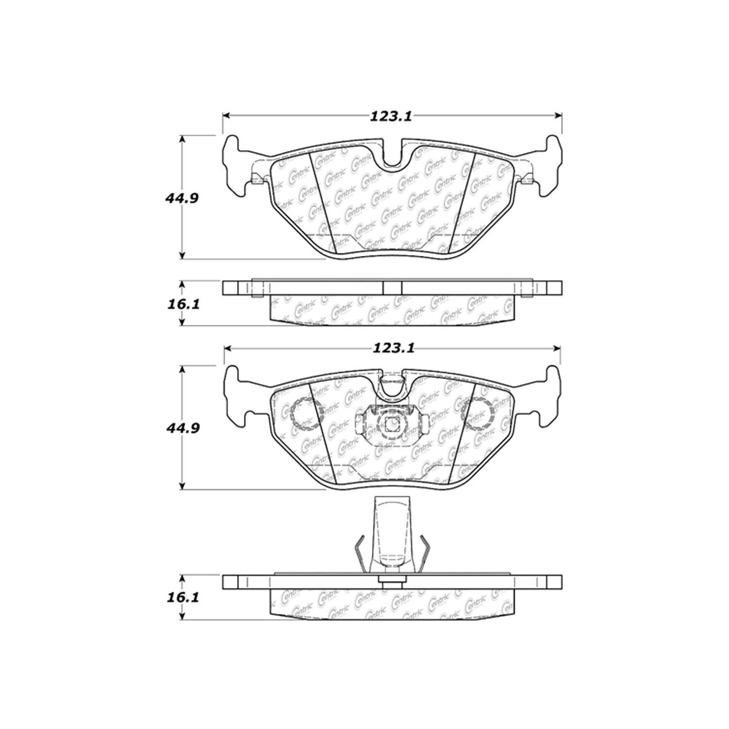 2000, 1999, 1998, 1997, 1996 BMW 528i Disc Brake Pad Set