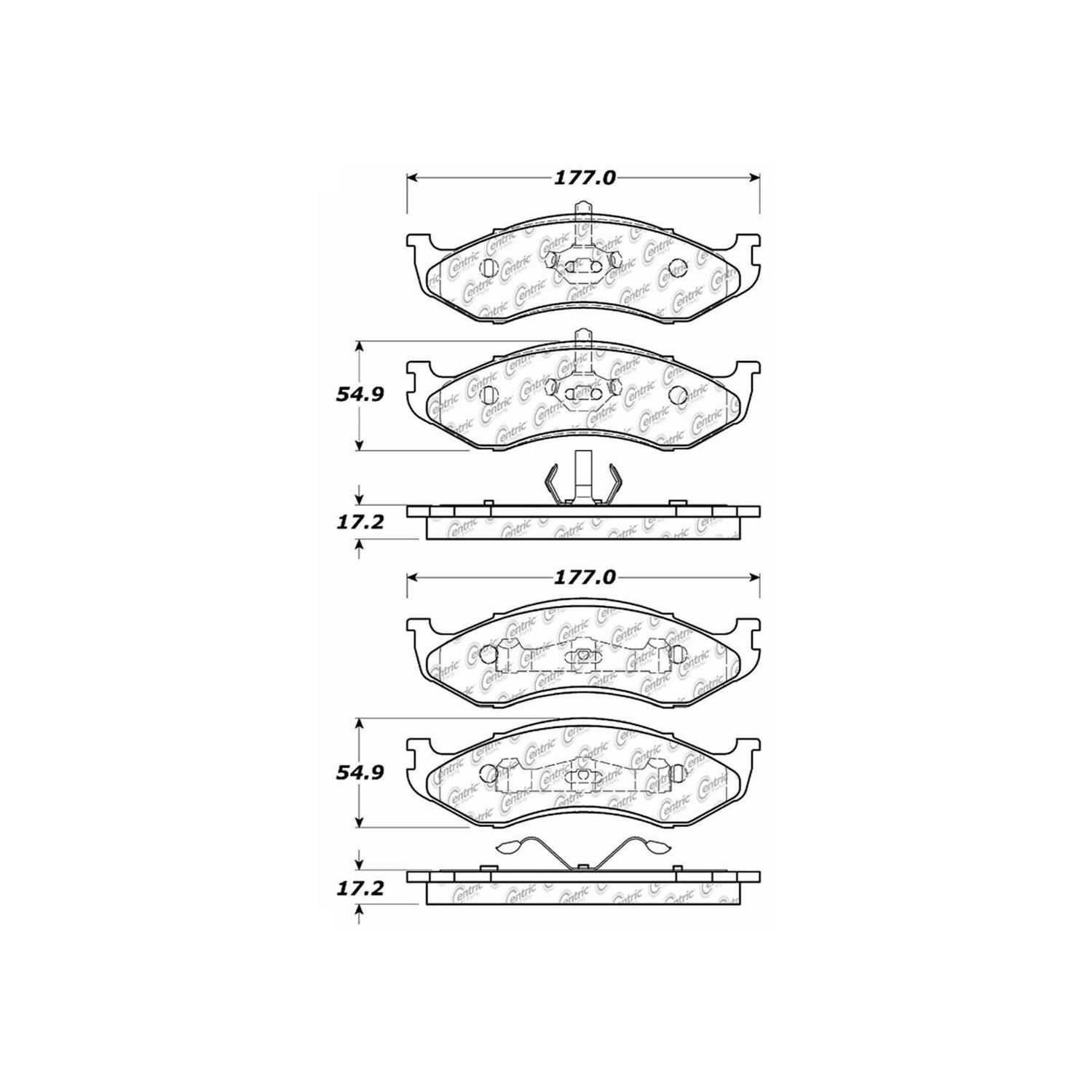 2001, 2000, 1999, 1998, 1997, 1996, 1995, 1994, 1993, 1992, 1991, 1990 Jeep Cherokee Disc Brake Pad Set