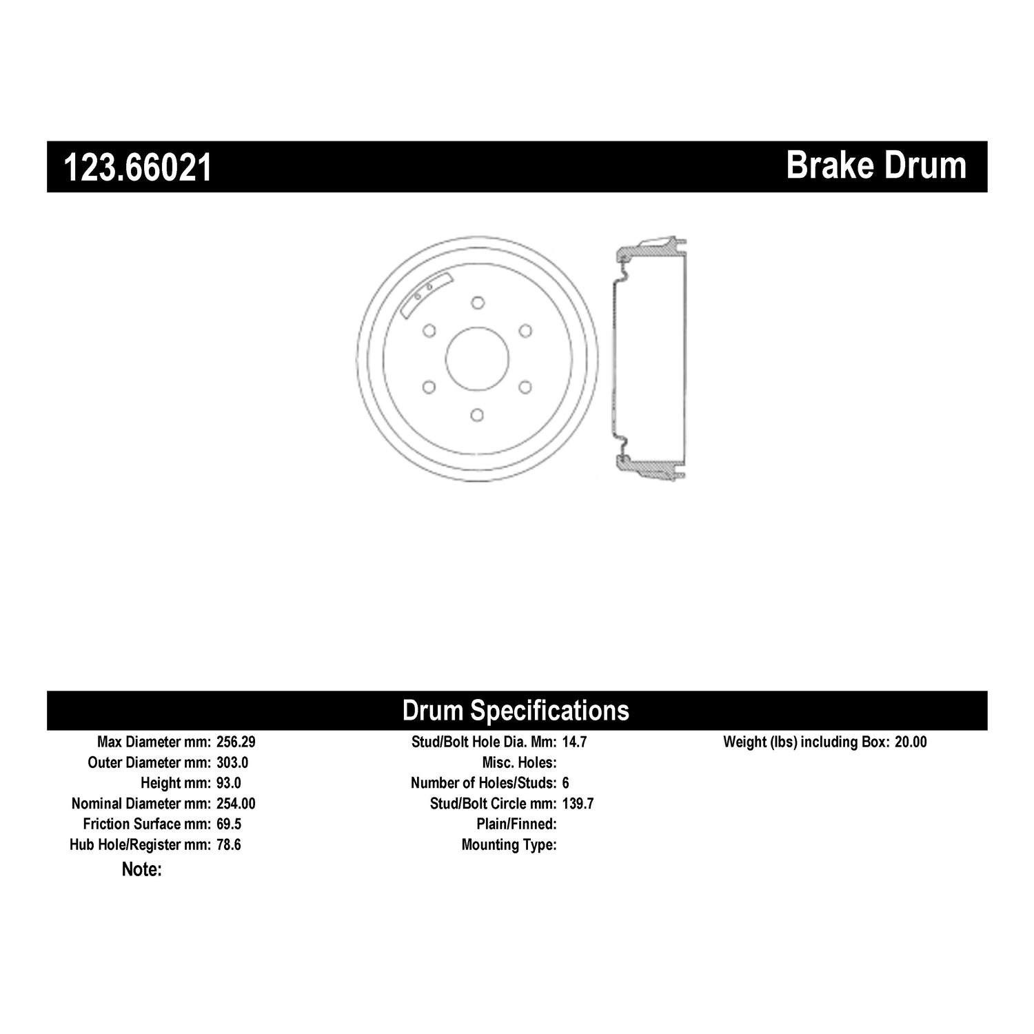1997, 1996, 1995, 1994, 1993, 1992 GMC Yukon Brake Drum