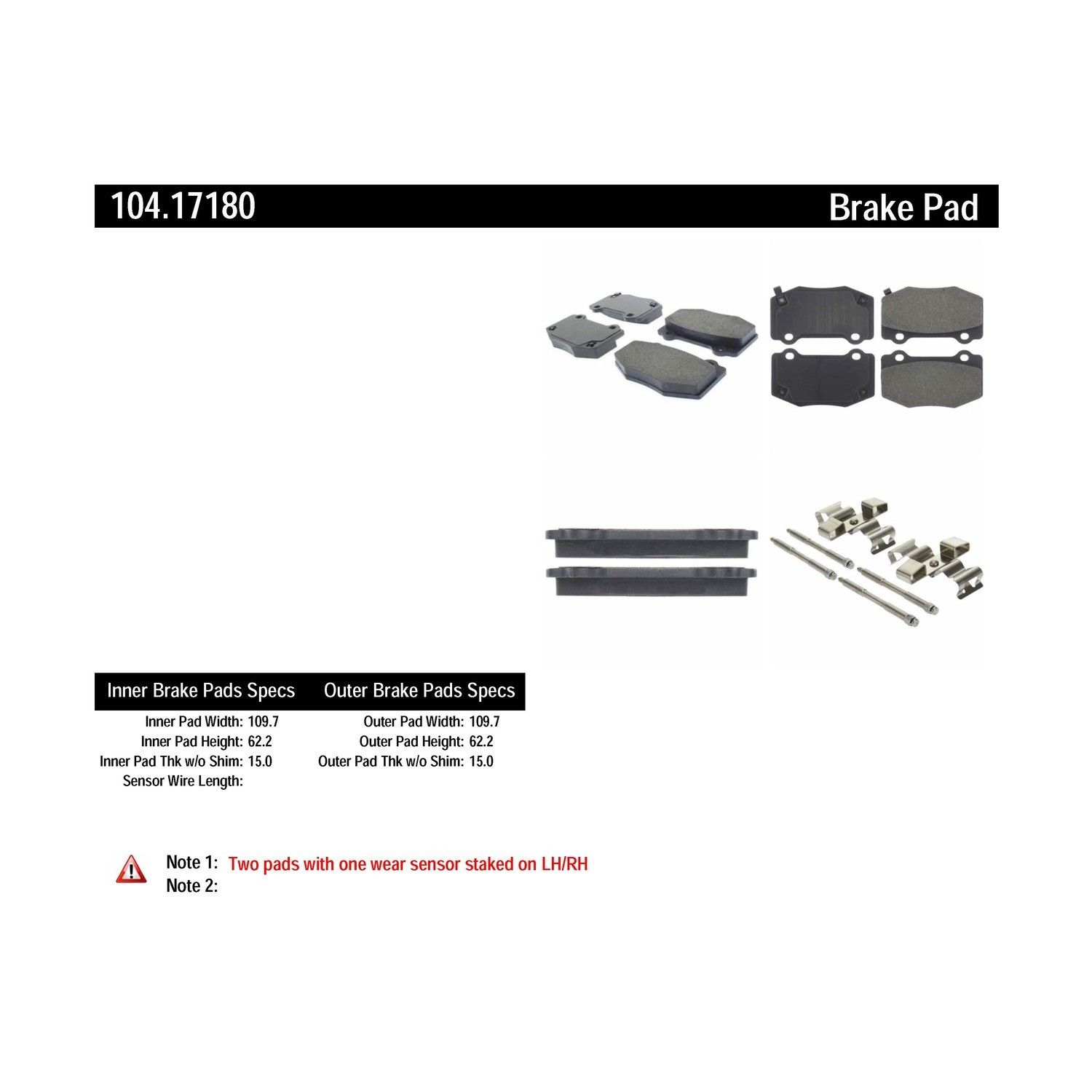 2019, 2018, 2017, 2016 Cadillac ATS Disc Brake Pad Set