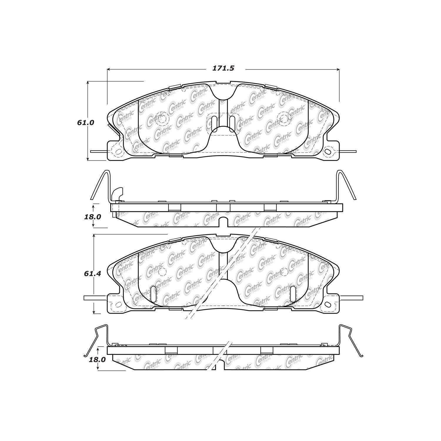 2019, 2018, 2017, 2016, 2015, 2014, 2013 Ford Explorer Disc Brake Pad Set