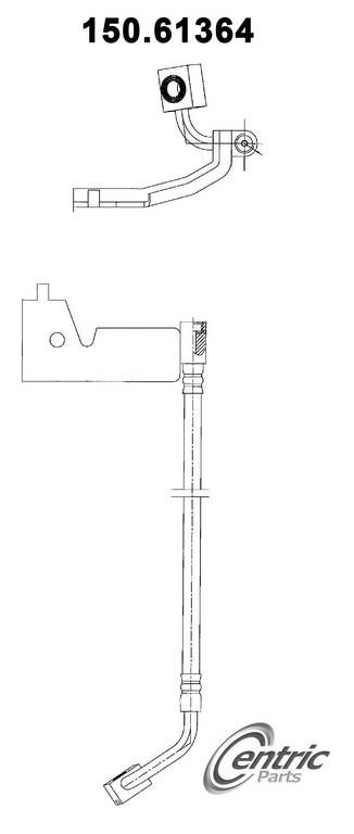 1995, 1994 Ford Mustang Brake Hydraulic Hose