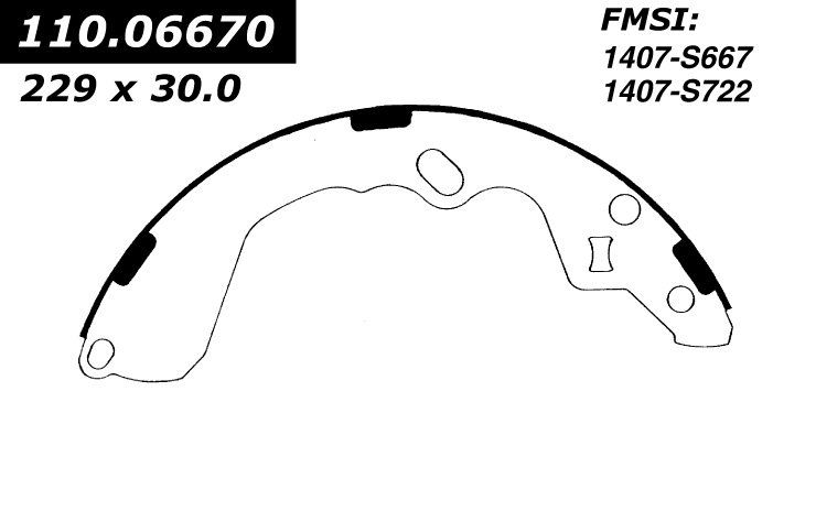 1997, 1996, 1995, 1994, 1993 Ford Probe Drum Brake Shoe