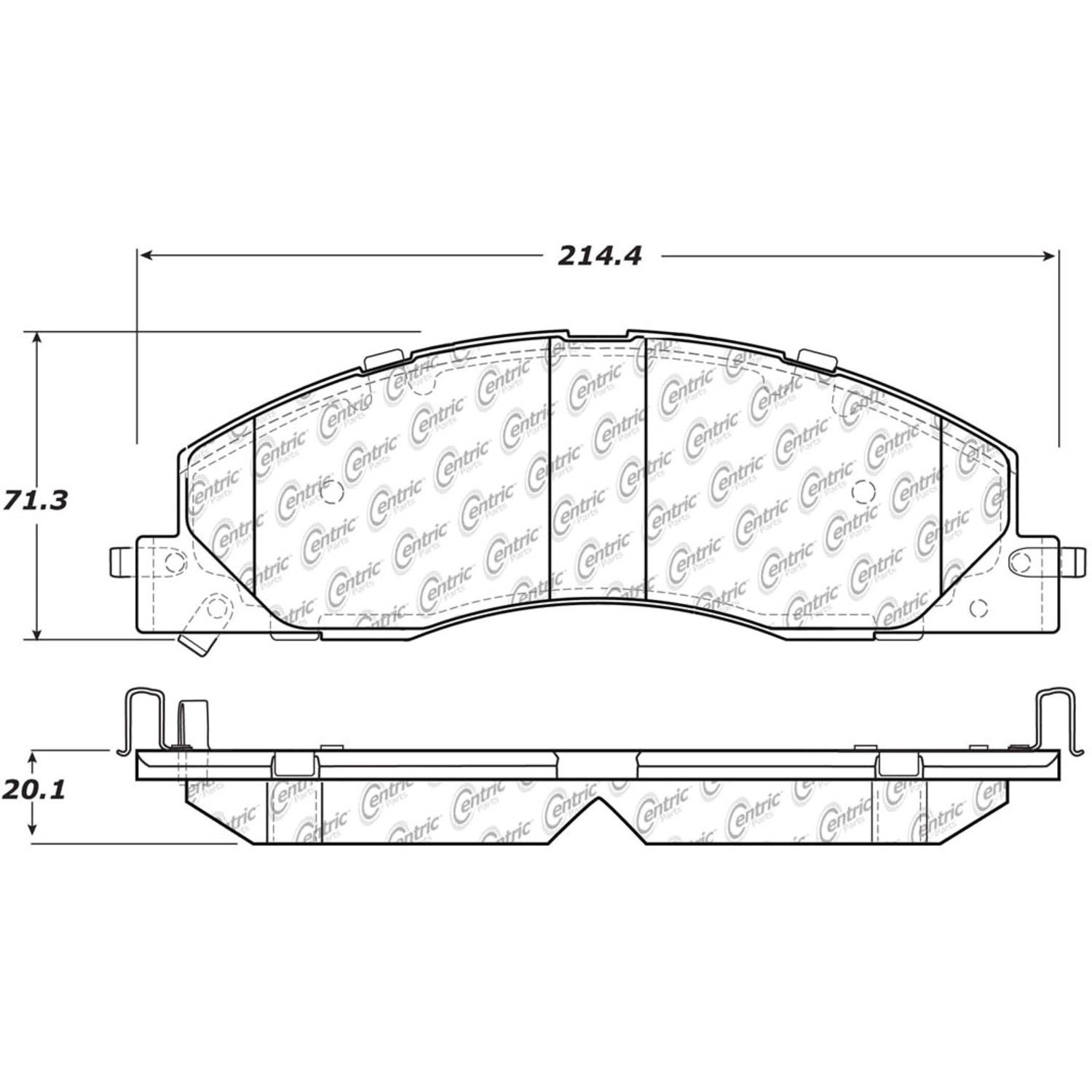 2018, 2017, 2016, 2015, 2014, 2013, 2012, 2011 Ram 3500 2500 Disc Brake Pad Set