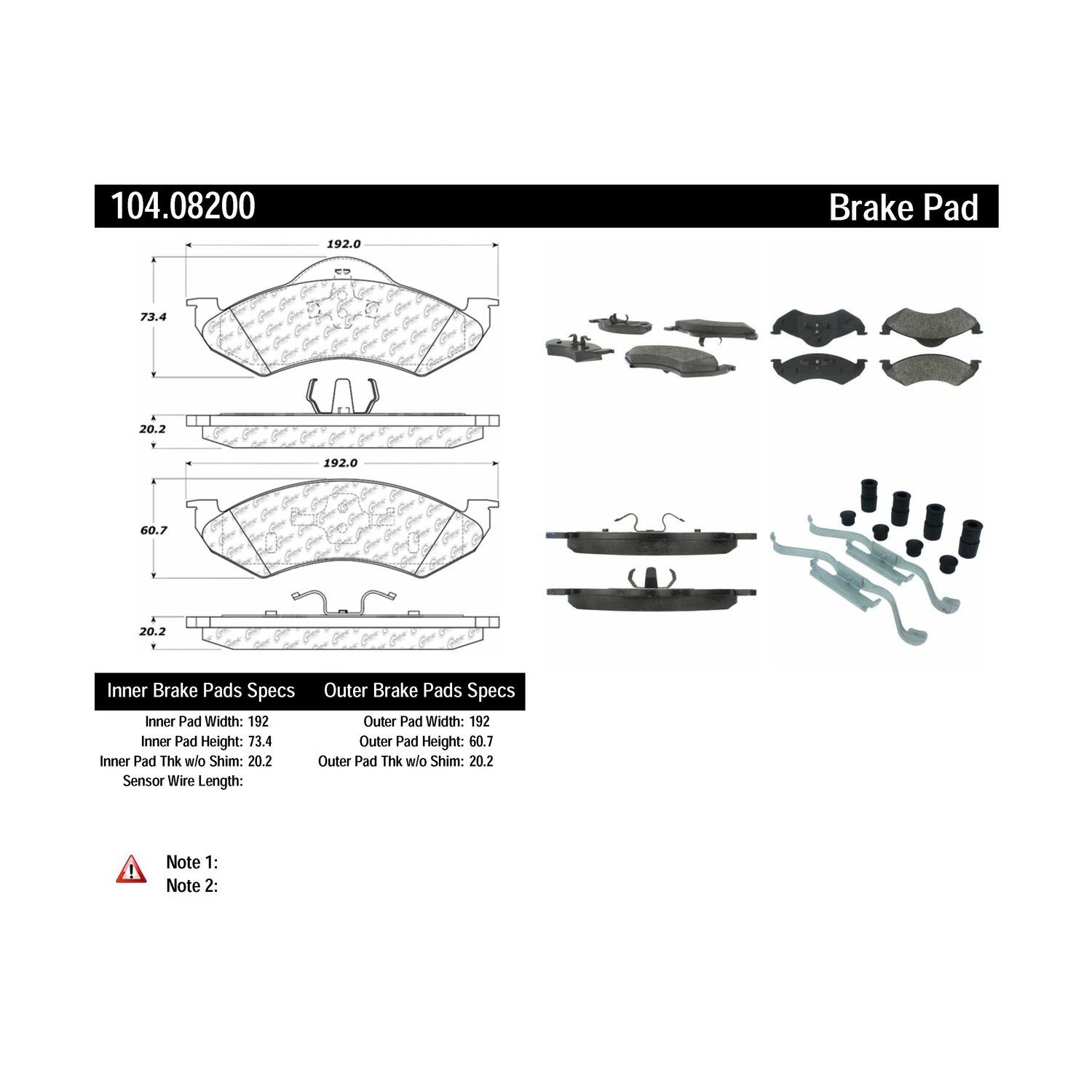 2002, 2001, 2000 Dodge Durango Disc Brake Pad Set