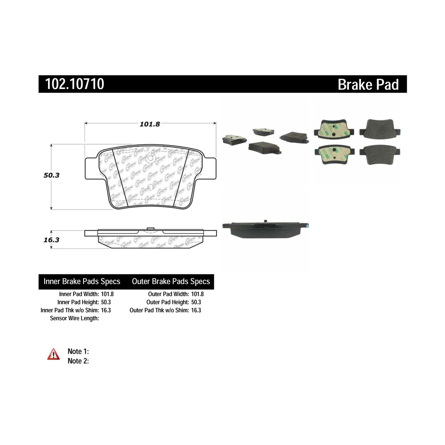 2007, 2006, 2005 Ford Freestyle Hundred Disc Brake Pad Set