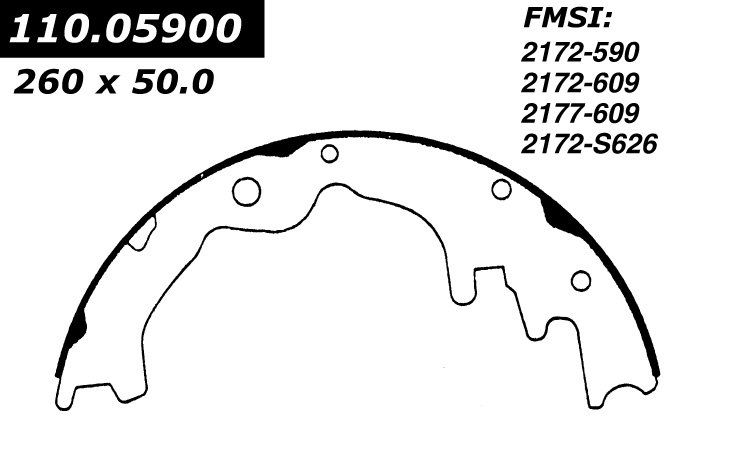 1992, 1991, 1990, 1989 Mazda MPV Drum Brake Shoe