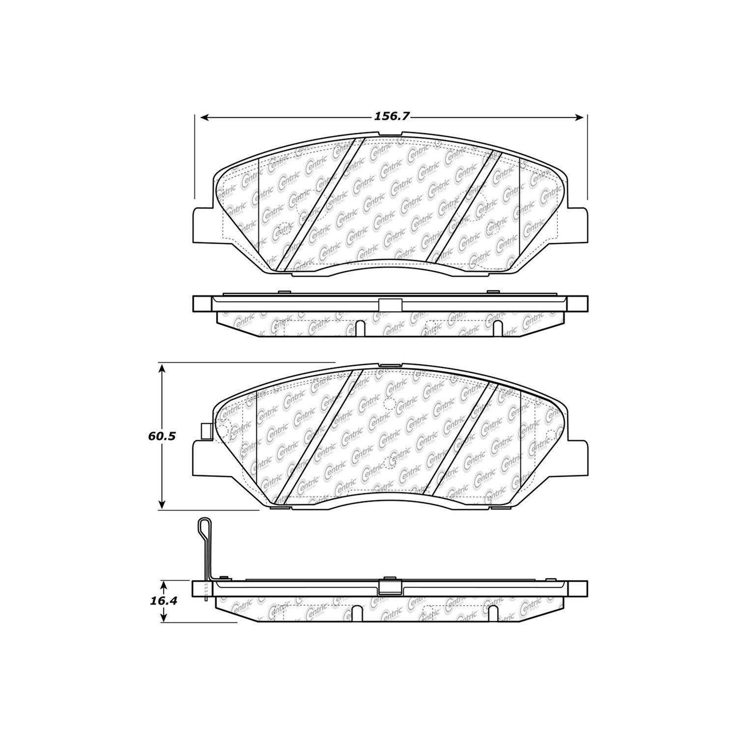 2009, 2008, 2007 Hyundai Entourage Disc Brake Pad Set