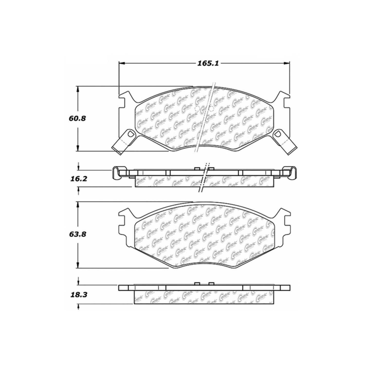 1995, 1994, 1993, 1992, 1991 Dodge Caravan Disc Brake Pad Set