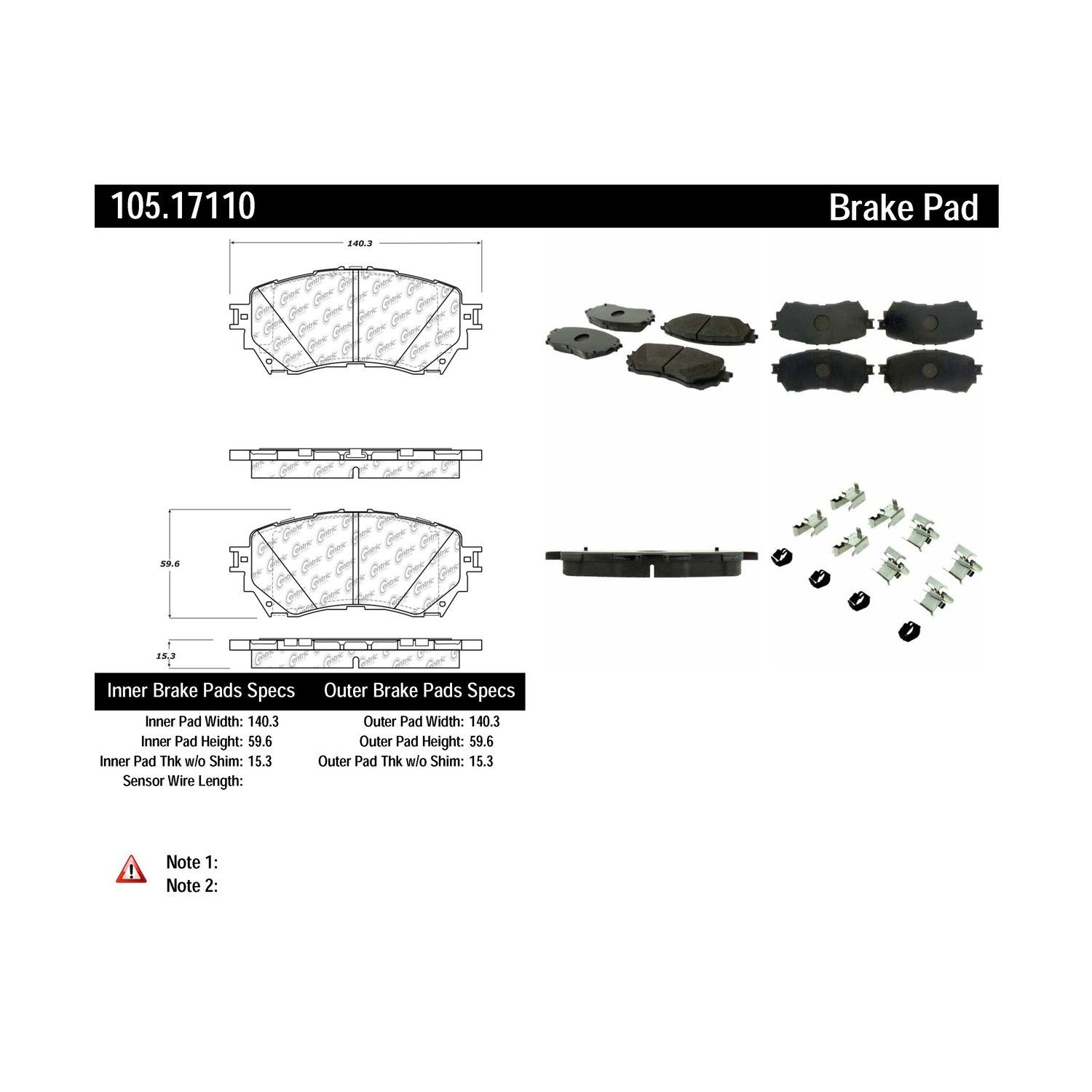 2021, 2020, 2019, 2018, 2017, 2016, 2015, 2014 Mazda 6 Disc Brake Pad Set