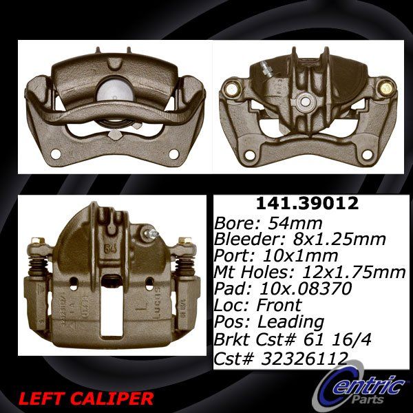 2012, 2011, 2010, 2009, 2008, 2007, 2006, 2005, 2004, 2003, 2002, 2001, 2000 Volvo S40 Disc Brake Caliper
