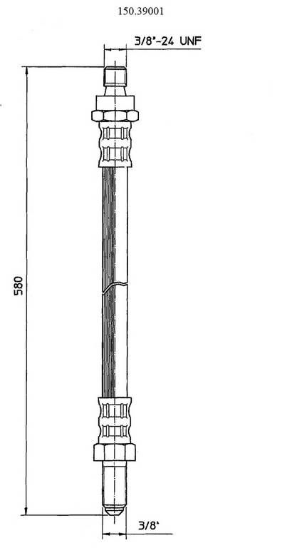 1975, 1974, 1973, 1972, 1971, 1970, 1969 Volvo 164 Brake Hydraulic Hose