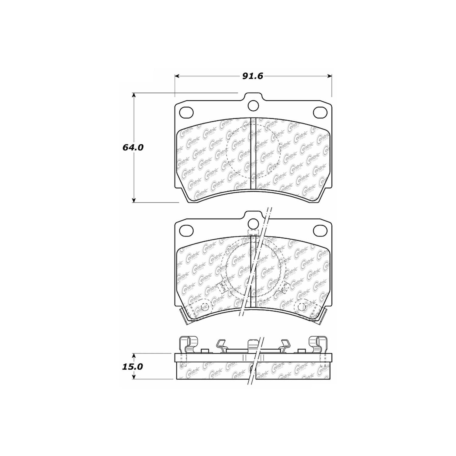 1994, 1993, 1992, 1991 Mercury Capri Disc Brake Pad Set