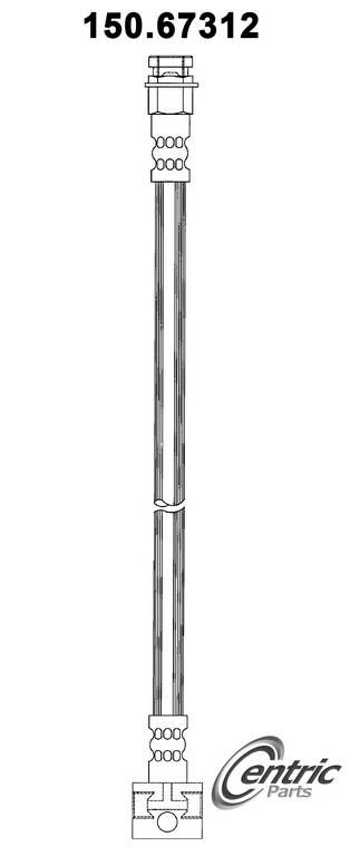 1989, 1988, 1987, 1986, 1985, 1984 Jeep Cherokee Brake Hydraulic Hose