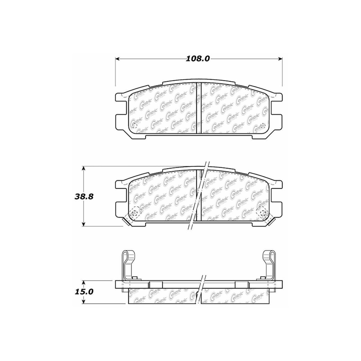 1999, 1998, 1997, 1996, 1995, 1994, 1993, 1992, 1991, 1990 Subaru Legacy Disc Brake Pad Set